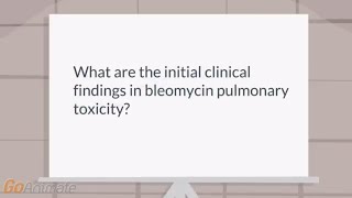 What are findings of bleomycin pulmonary toxicity [upl. by Swihart]