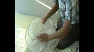 Folding and unfolding IKEA SKOGHALL laundry bag [upl. by Dunc]