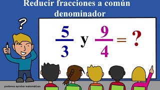 Reducir fracciones a común denominador por el método del mínimo común múltiplo mcm [upl. by Medrek117]