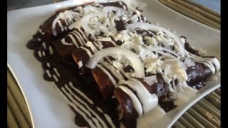 ENCHILADAS DE POLLO ENMOLADAS  DELICIOSA RECETA [upl. by Alimrahs234]