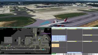 EGKKGND  Gatwick Ground  Vatsim UK ATC  2107  Towerview Part 1 [upl. by Oecile]