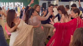 Hania Amir and Iqra Aziz in dance at Ushna Shah Wedding [upl. by Ahsropal]