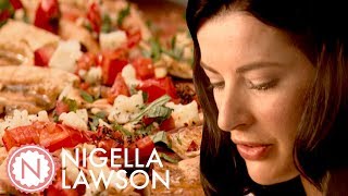 Nigellas Flat Bread Halloumi Pizza  Forever Summer With Nigella [upl. by Derek]