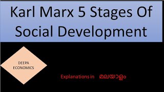 Karl Marx 5 stages of social developmentmalayalam [upl. by Lednahc]