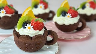 과일 미니 타르트 만들기 쿠키컵 만들기 How to make fruits mini tart  Mini crostate alla frutta [upl. by Obara]