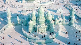 Live Harbin International Ice and Snow Festival opens in NE China [upl. by Eemla]