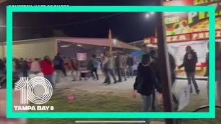 VIDEO Crowd leaving after 1 person shot at DeSoto County Fair [upl. by Atiuqnahs]