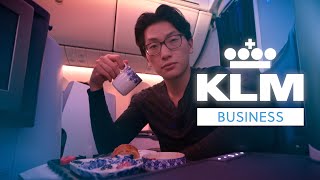 KLM 7879 Business Class  Toronto to Amsterdam [upl. by Notrem]