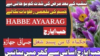 Habb e Ayarag حب ایارج हब इर्ज हिंदी how to prepare at home uses benefits [upl. by Dahraf]