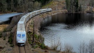 Tåg och Omledning Påskhelgen 2023 på Boråsbanan i Landvetter  4k60 [upl. by Newhall]