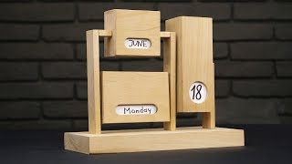 DIY Endless Calendar from Wood [upl. by Adham958]