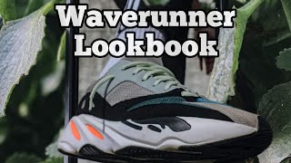 YEEZY 700 WAVERUNNER  2020 LOOKBOOK  3 DIFFERENT OUTFITS [upl. by Peoples]