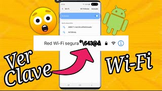 como saber la clave del wifi en la que estoy conectado SAMSUNG [upl. by Eatnom]