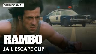 RAMBO FIRST BLOOD  Jail Escape Clip Extended  Sylvester Stallone [upl. by Byram]