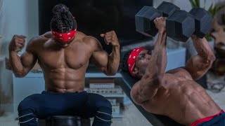 DUMBBELL CHEST HOME WORKOUT WITH BENCH  10 DUMBBELL CHEST EXERCISES [upl. by Ayotas]