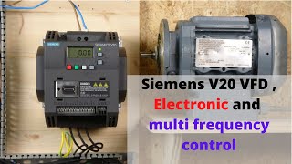 Siemens sinamics V20 VFD drive remote control electronic and multi frequency control English [upl. by Seagraves321]