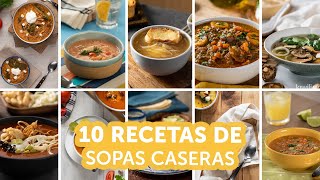 10 recetas de sopas caseras  Recetas kiwilimón [upl. by Etselec]