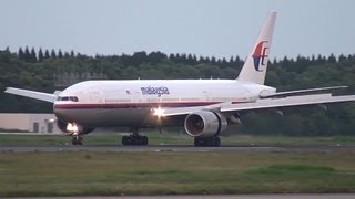 Malaysia Airlines Boeing 777200ER 9MMRO Landing at NRT 34R [upl. by Catton878]