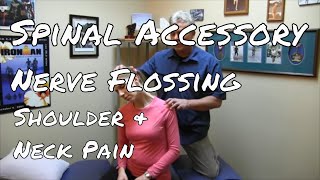 Flossing the Spinal Accessory Nerve  Shoulder amp Neck Pain [upl. by Marzi]