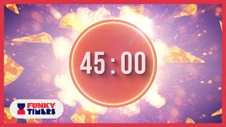 45 Minute Pizza Bomb Countdown Timer with Music [upl. by Ynnam399]