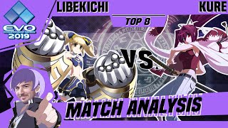 UNIST Match Analysis EVO 2019 Top 8  Libekichi vs Kure [upl. by Rekyr641]