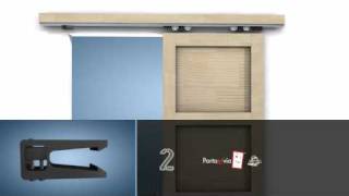 Porta scorrevole esterno muro faidate interior sliding DIY door [upl. by Atrice]