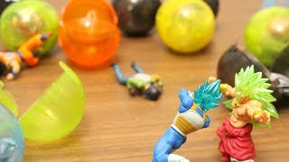 Dragon Ball Super Stop Motion Son Goku VS Broly Capsule Toy Gashapon VS Dragon Ball 05 [upl. by Stefanie]