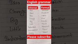 informalformaldailyshorts words viral dailyshorts youtubeshorts share subscribe english [upl. by Akirret]