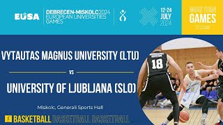 Basketball Men  Vytautas Magnus University LTU  University of Ljubljana SLO [upl. by Ssitnerp]