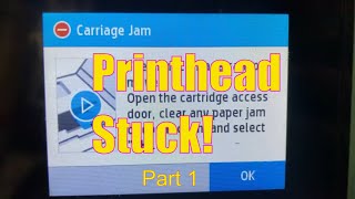 Fix quotCarriage Jamquot in HP Printer  The print carriage cannot move [upl. by Agee389]