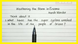 NCERT Class 9 English Moments Chapter 6Weathering the storm in Ersama full Hindi Explanation [upl. by Iosep]