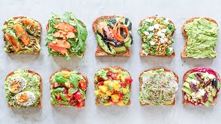 How to Make Avocado Toast 10 WAYS [upl. by Attelrahs546]