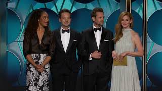 The Cast of Suits Present Best Drama Series I 81st Annual Golden Globes [upl. by Anirahs783]