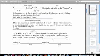 How To Fill Out A Sublease Agreement [upl. by Lamar107]