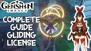 GLIDING LICENSE  WIND COURAGE AND WINGS QUEST GENSHIN IMPACT WALKTHROUGH COMPLETE [upl. by Nilloc651]