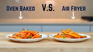 Air Fryer VS Baked SWEET POTATO FRIES  Healthy Sweet Potato Fries [upl. by Zetram488]