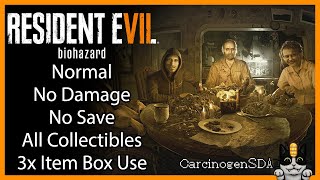 No Commentary Resident Evil 7 PC  Normal No Damage No Save All Collectibles 100 3x Item Box [upl. by Rick]