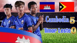 Cambodia Vs Timor Leste 50 cambodia sports football timorleste [upl. by Mcdougall]