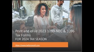 How to Print and File 2023 1099NEC amp 1096 Forms for Year 2024 Tax Season [upl. by Marya]