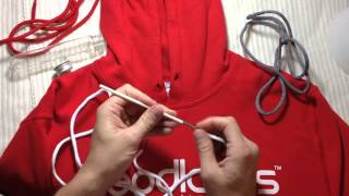 How To Restring Your Hoodie The Fastest  hoodlaces® [upl. by Lynsey323]