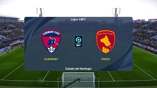 Clermont Foot vs Rodez AF 09082024 Club Friendlies PES 2021 [upl. by Negaem286]