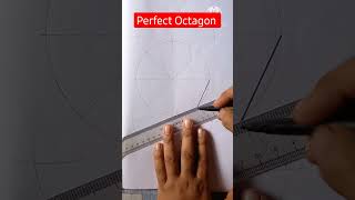 Perfect Octagon Drawing ideas shorts youtubeshorts reels viral geometry viralvideo [upl. by Ulrica]