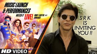 Shah Rukh Khan is INVITING You  Happy New Year Music Launch [upl. by Yeclek928]