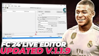 Fc 24 Live Editor Updated Version 119 EA FC 24 Mod Tutorial  TU18 Updated 119  Cheat Engine [upl. by Assirrac]