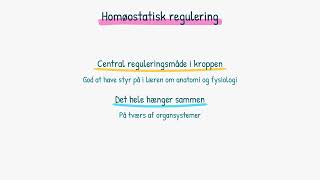 Anatomi og fysiologi Homøostatisk regulering [upl. by Im]