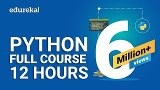 Python Full Course  12 Hours  Python For Beginners  Full Course  Python Tutorial  Edureka [upl. by Ricoriki]