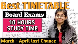 BEST Timetable for Board EXAM Class 10 amp 12  On Demand According to Your Need [upl. by Maggie]