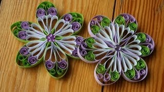 Quilling  Blüte aus Papier selbermachen [upl. by Akemat]