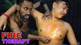 Unwanted Hair Removal  Heavy Oil Fire Massage  Head Massage amp Neck Cracking  Body Massage ASMR [upl. by Darci]