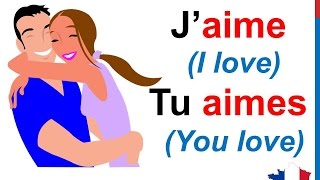 French Lesson 19  AIMER TO LOVE Verb Conjugation Present tense  Conjugaison Indicatif présent [upl. by Enrahs910]